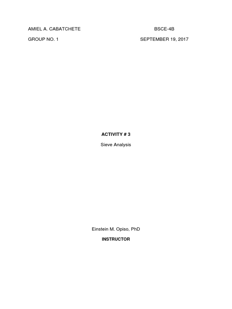Sieve Analysis of Soil Particle Size Distribution | PDF | Particle Size ...