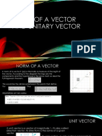 Norm of A Vector and Unitary Vector