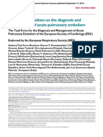 ESC Guidelines on Diagnosis and Management of Acute Pulmonary Embolism