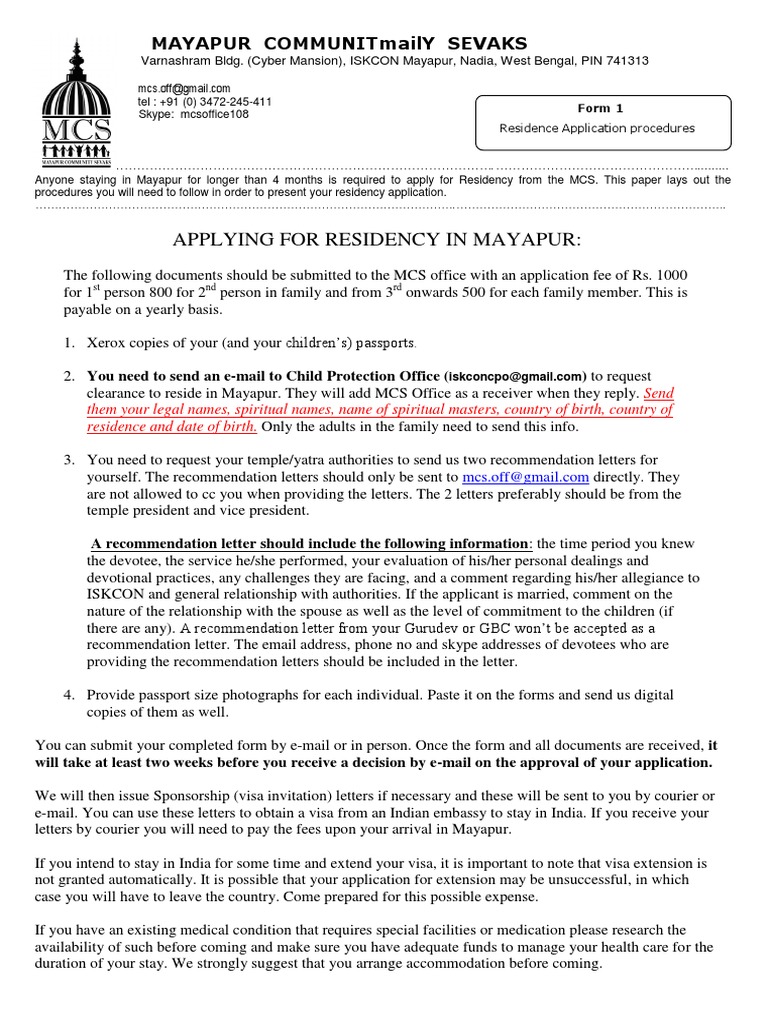 Form1 App Procdures | PDF | Travel Visa | Fee