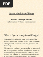 System Analysis and Design: Systems Concepts and The Information Systems Environment