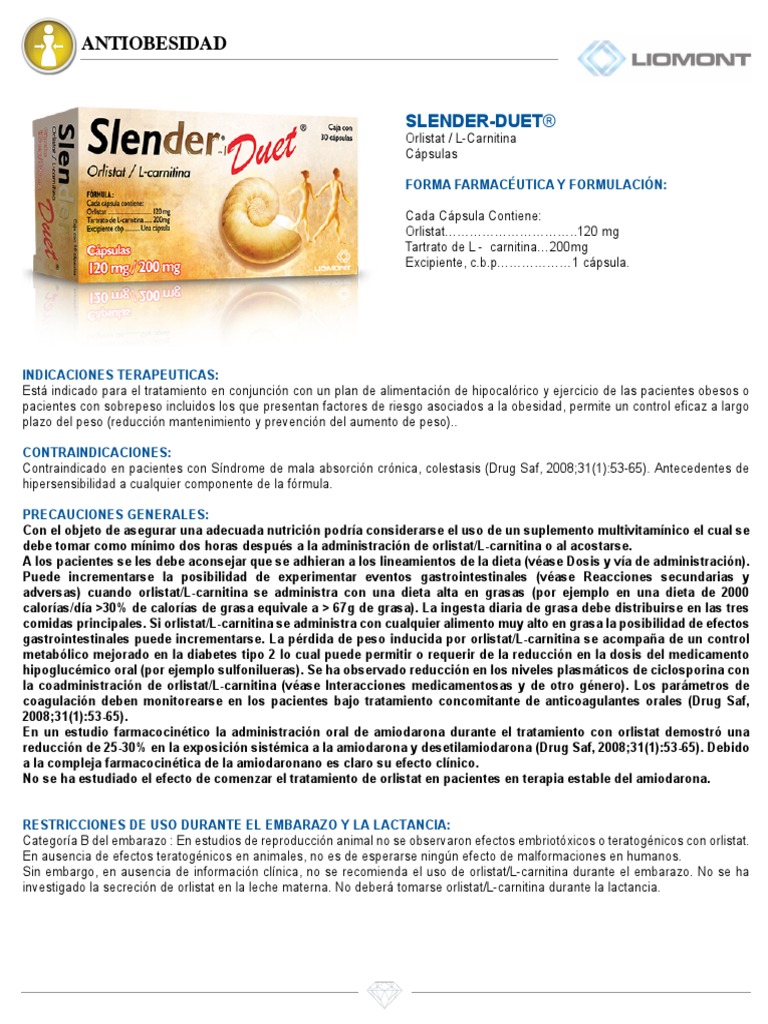 Orlistat slender 120mg