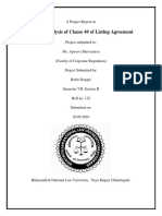 Critical Analysis of Clause 49 of Listing Agreement