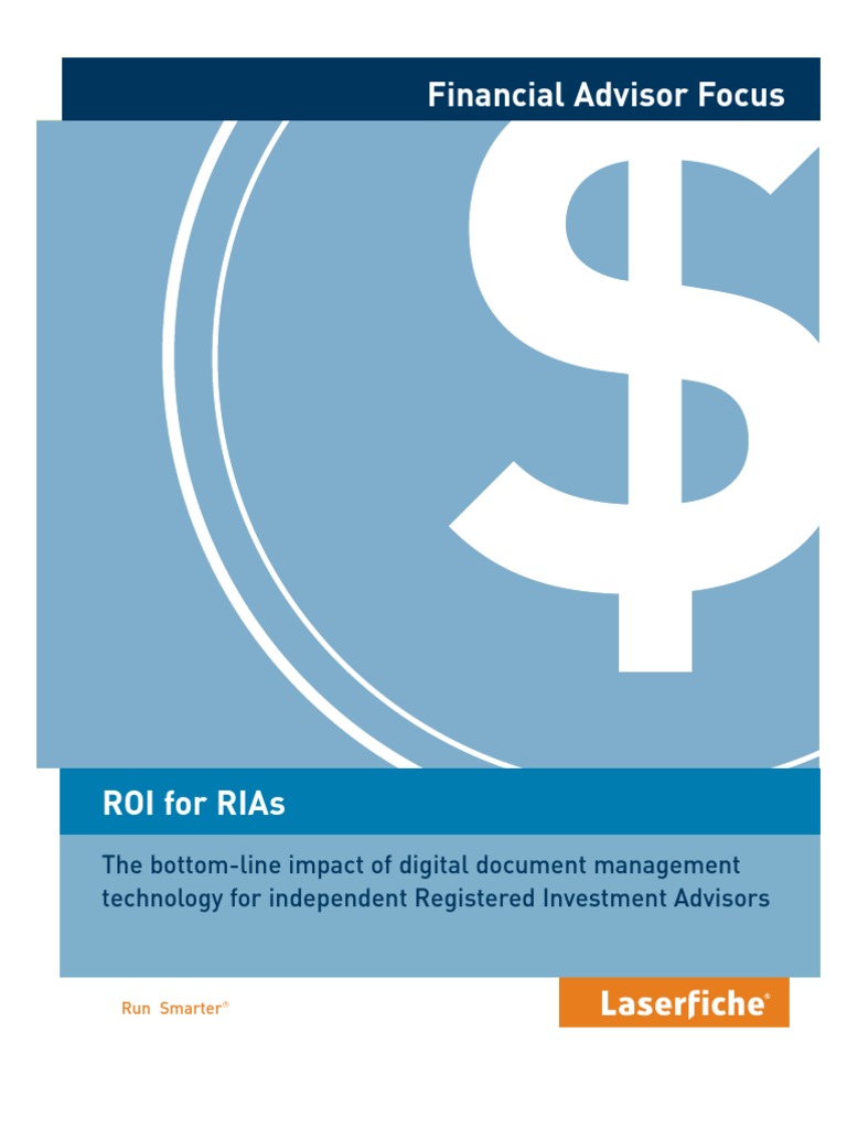 ROI For RIAs PDF Return On Investment Valuation (Finance)