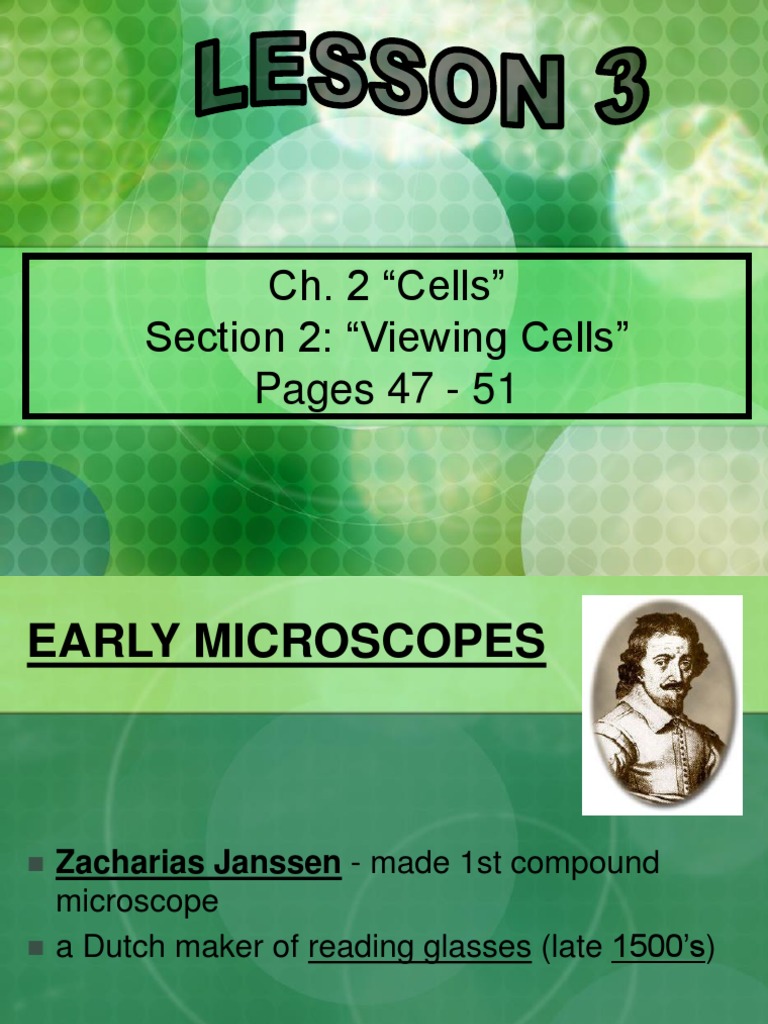 Cell Theory Pdf Transmission Electron Microscopy Lens Optics