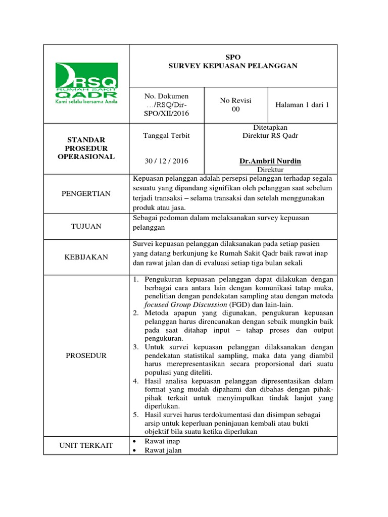 SPO Kepuasan Pelanggan