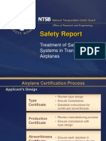 Safety Report: Treatment of Safety-Critical Systems in Transport Airplanes