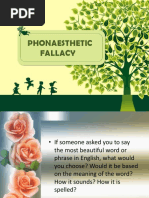 Phonaesthetic Fallacy