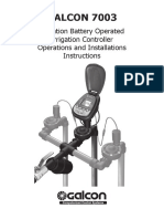 GALCON 7003: 3 Station Battery Operated Irrigation Controller Operations and Installations Instructions