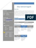 Eka Setianingsih About Me Personal Details and Work Experience