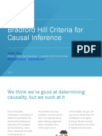 Bradford Hill Criteria For Causal Inference: Julian King