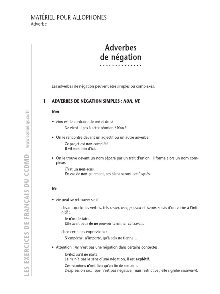 Adverbes_de_négation.pdf  Verbe  Pronom