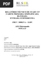 Laudo Tecnico Start Up Cabine