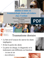 Conduites À Tenir en Traumatologie Dento-Alvéolaire - CHUV