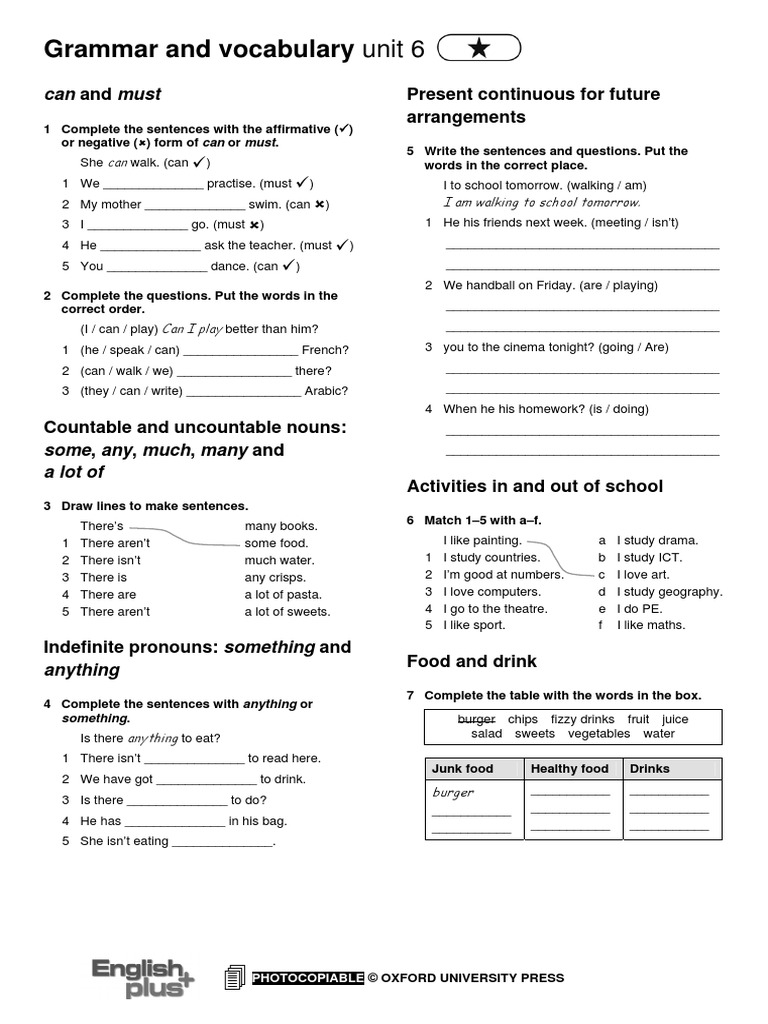 Grammar and Vocabulary Unit 6 | PDF | Language Arts & Discipline