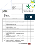 Daftar Tilik Pemasangan Infus