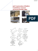 Design and Construction of Shallow Foundations: General Requirements (IS1904-1986)