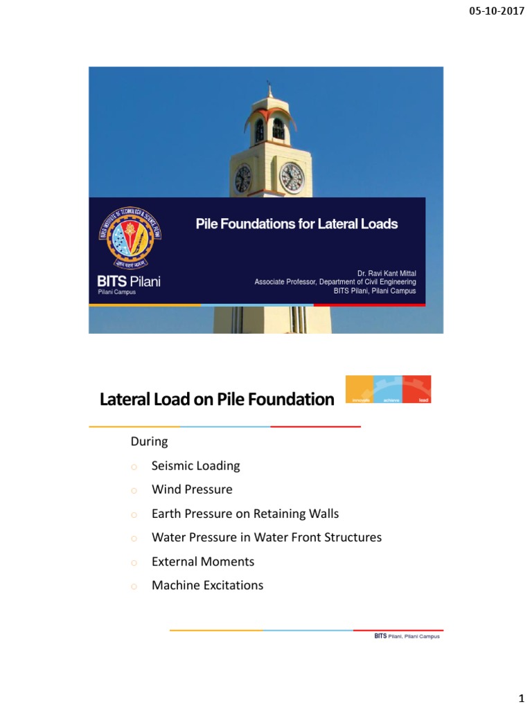 Lateral Load Effects on Pile Foundations | PDF | Deep Foundation ...