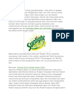 Formula Sabun Cair Cuci Piring Yang Berkualitas