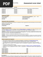 Assessment Cover Sheet