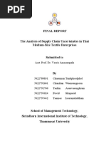 (THESIS) The Analysis of Supply Chain Uncertainties in Thai Medium-Size Textile Enterprises