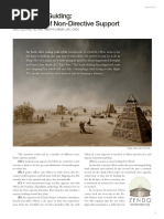 Sitting Not Guiding the Power of Non Directive Support