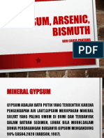 Gypsum, Arsenic, Bismuth 