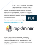 Free Data Mining Tools