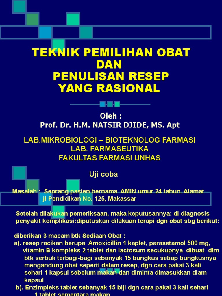 Pemilihan Obat dan Resep Rasional | PDF | Pengembangan Diri | Kesehatan ...