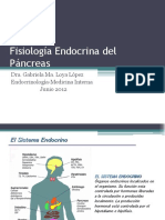 Fisiología Endócrina Del Páncreas. Dra. Gabriela Loya