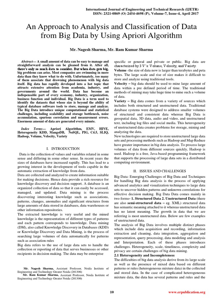An Approach To Analysis and Classification of Data From Big Data by ...