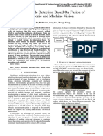 Front Obstacle Detection Based On Fusion of Ultrasonic and Machine Vision