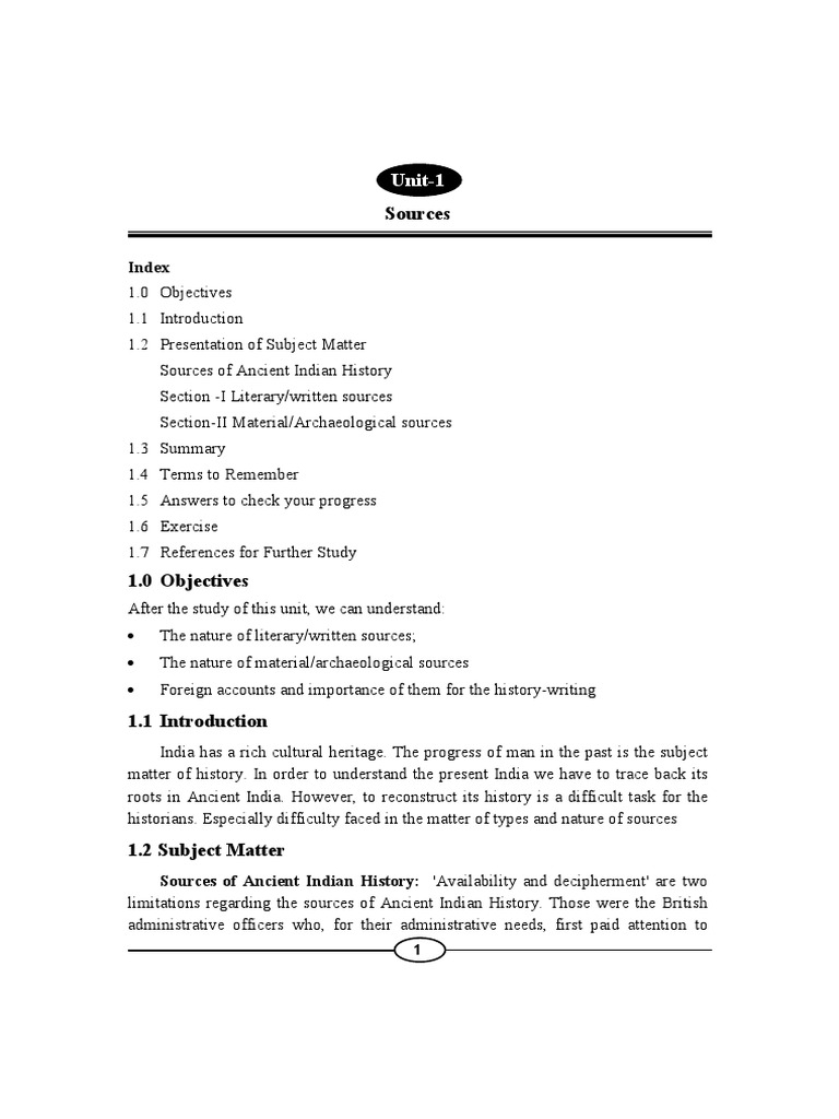 Sources of Ancient Indian History | PDF | Vedas | Puranas