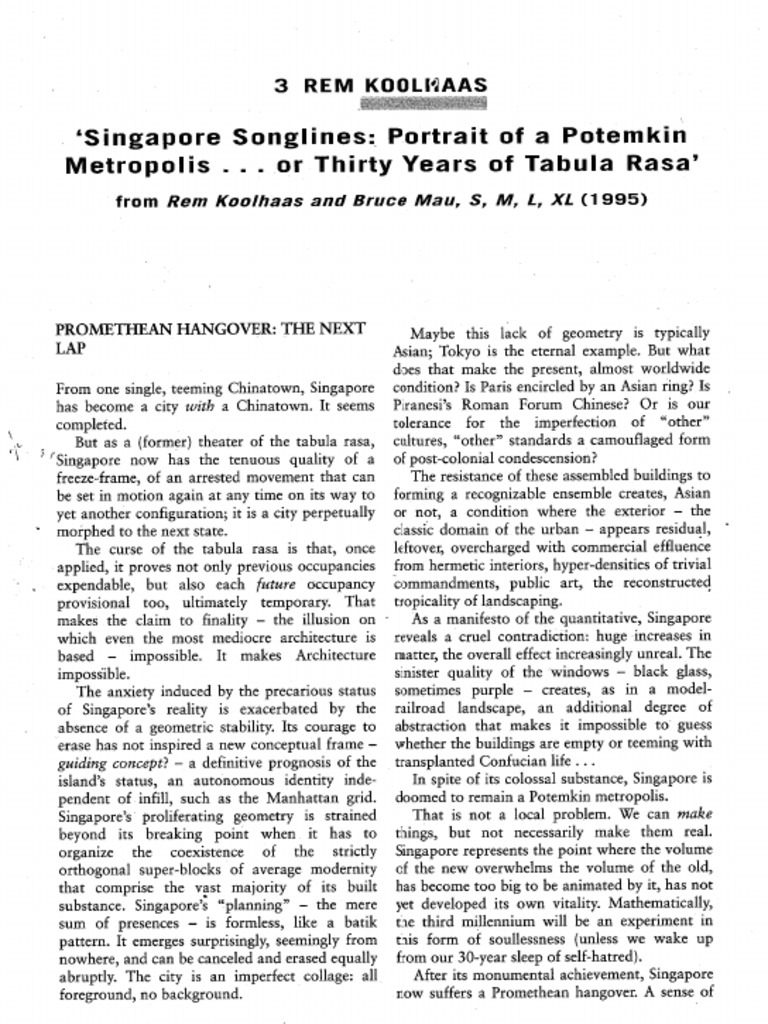 Rem Koolhaas Singapore Songlines PDF