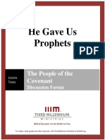 He Gave Us Prophets - Lesson 3 - Forum Transcript 
