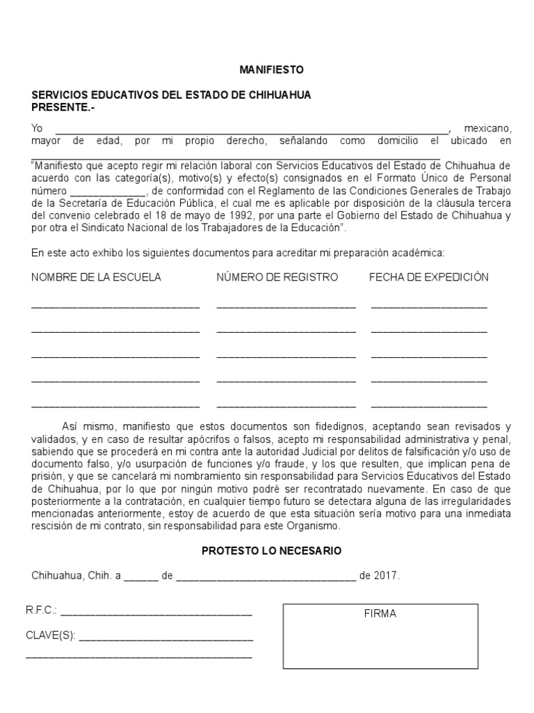 2 Manifiesto y Carta | Información del Gobierno | Gobierno