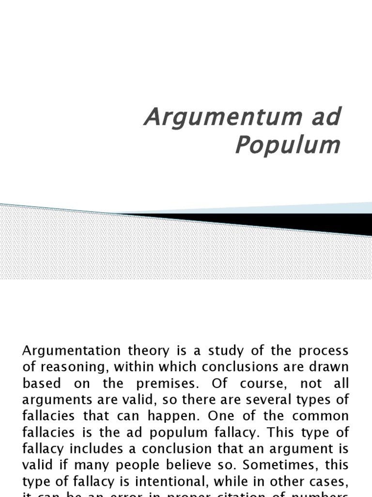 Argumentum Ad Populum PDF