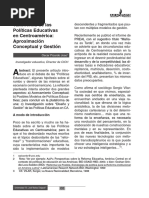 taxonomia de las politicas educativas