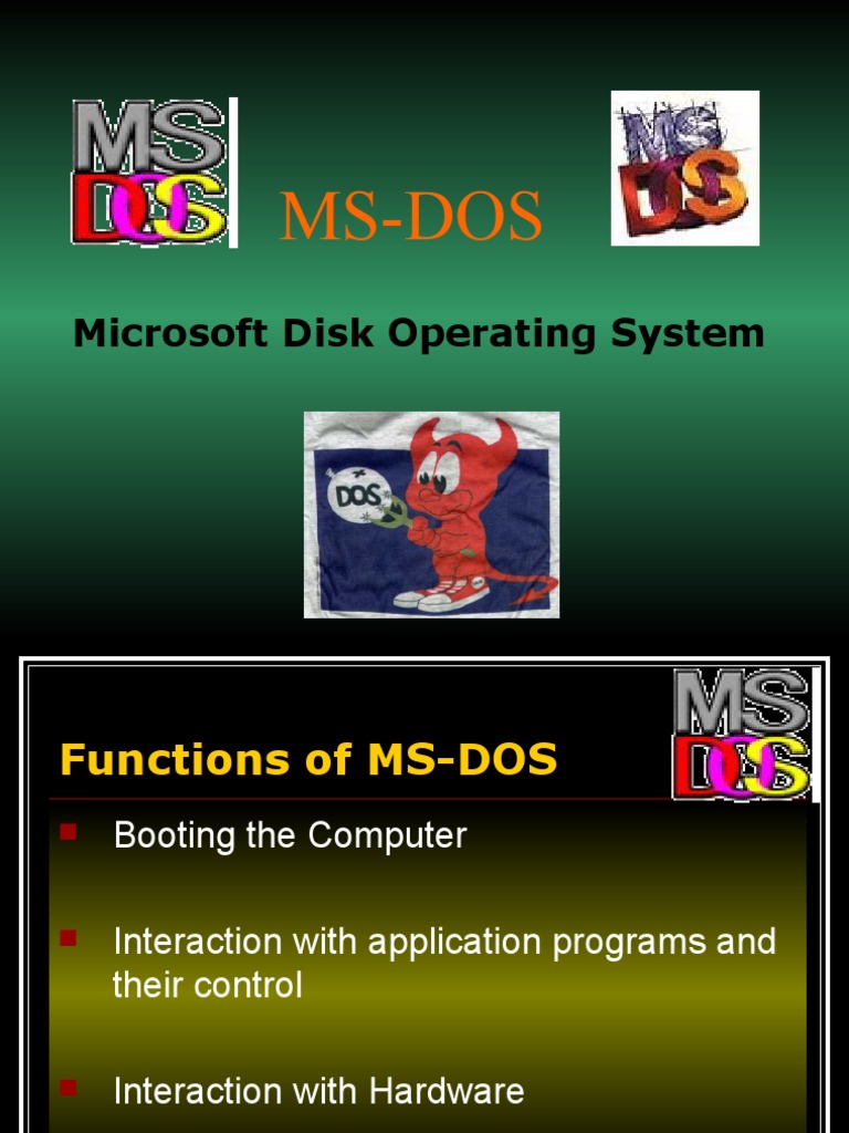 Ms-Dos: Microsoft Disk Operating System | PDF | Command Line Interface ...