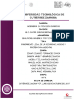 Fundamentos Legales de Seguridad e Higiene Ambiental