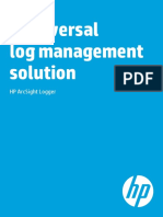 A Universal Log Management Solution: HP Arcsight Logger