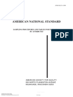 Sampling Procedures and Tables For Inspection Ansi Asq z1 4 2008 PDF