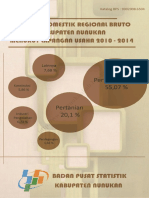 PDRB Kabupaten Nunukan Menurut Lapangan Usaha 2010 2014