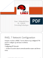 RHEL 7 Network Configuration