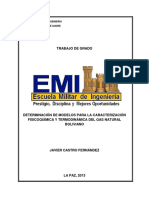 Determinación de Modelos para La Caracterización Fisicoquímica y Termodinámica Del Gas Natural Boliviano
