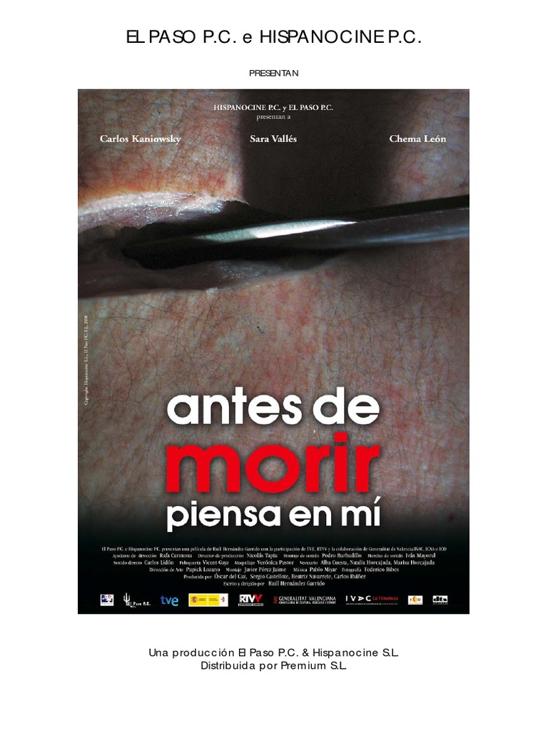 Dossier Antes de Morir Piensa en Mi PDF