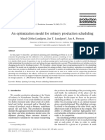 An Optimization Model For Re"Nery Production Scheduling: Maud Gokthe-Lundgren, Jan T. Lundgren, Jan A. Persson