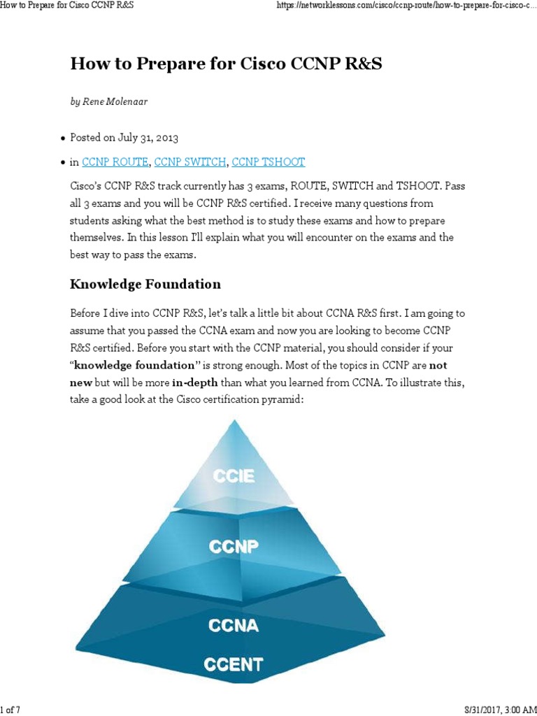 How To Prepare For Cisco CCNP R&S | PDF | Cisco Certifications ...