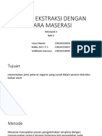 Teknik Ekstraksi Dengan Cara Maserasi