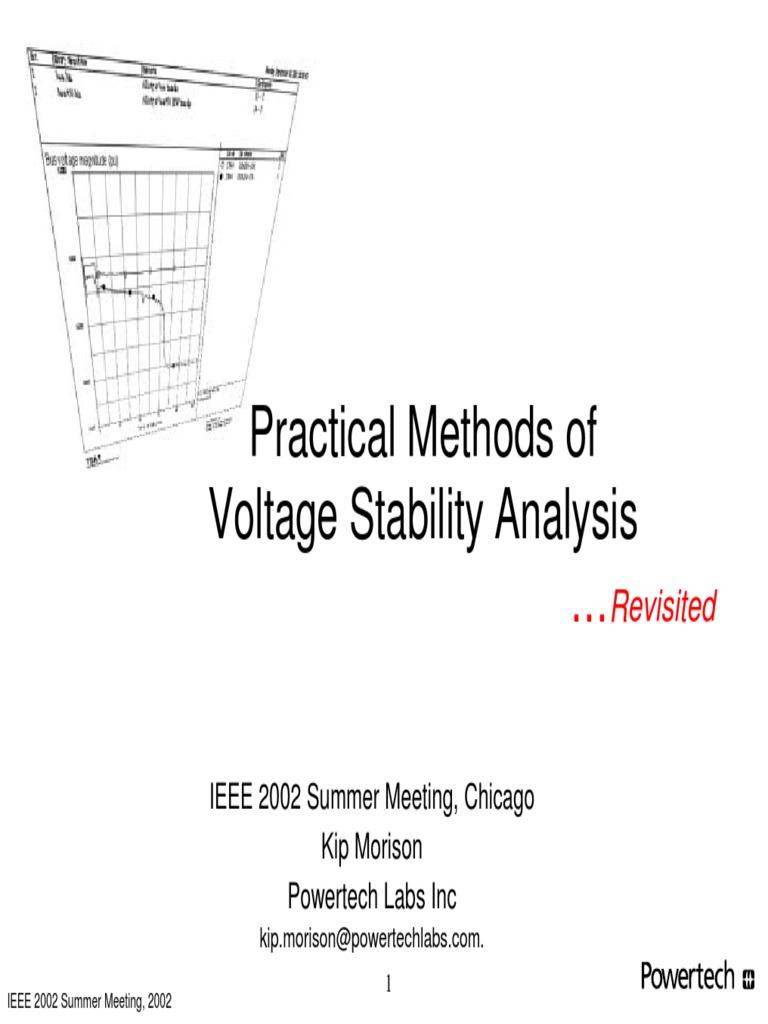 Practical Methods of Voltage Stability Analysis Steady State Simulation